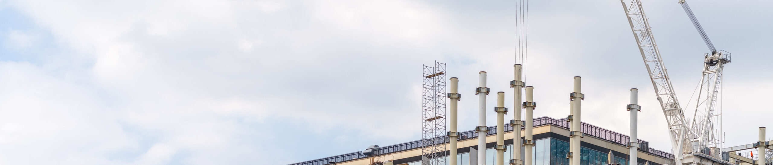 Image of a crane in downtown ottawa